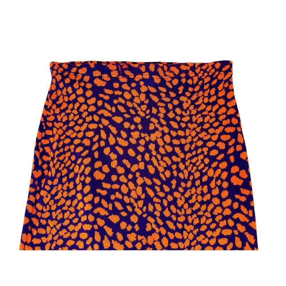Vtg ICEBERG HISTORY DISNEY 101 Dalmatian Leopard Print Knit Maxi Skirt Size 42 - Picture 4 of 10